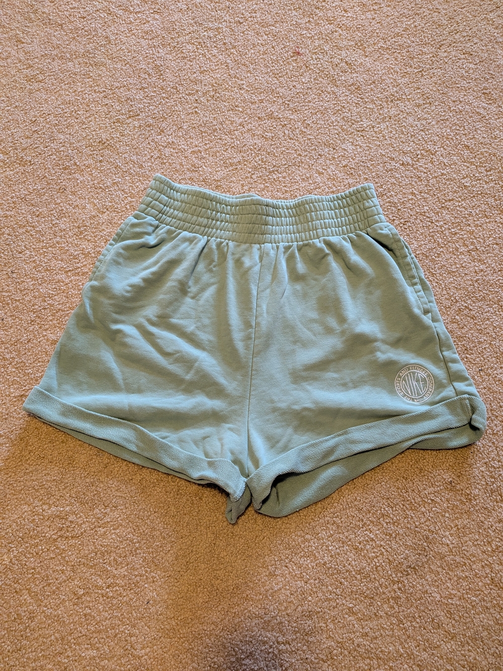 Nike Women's Sage Green Athletic Shorts - Picture 1 of 3